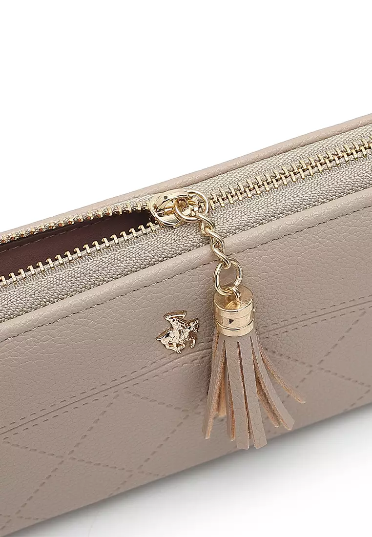 Women's Long Zipper Wallet / Purse - Apricot