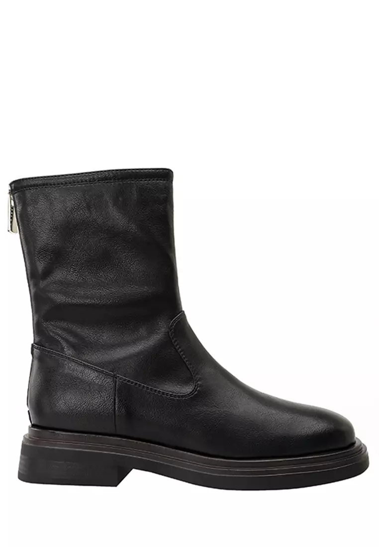 Discount on Twenty Eight Shoes  shoes - SKU: 4CM Round Toe Zipper Platform Boots TE8173-1
