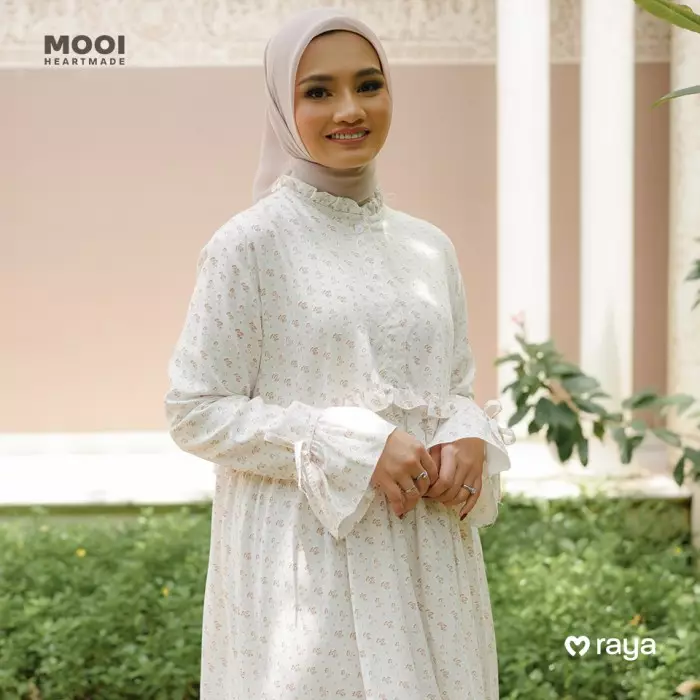 Mooi Tunik Wanita Atasan Wanita Raya Collection Narinda Tunic - Khaki
