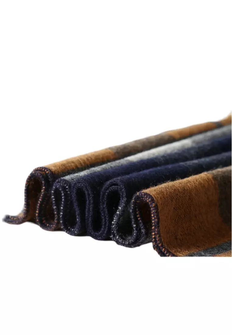 Men's Warm Scarf for Autumn and Winter - Thick Korean Style Long, Versatile Scarf