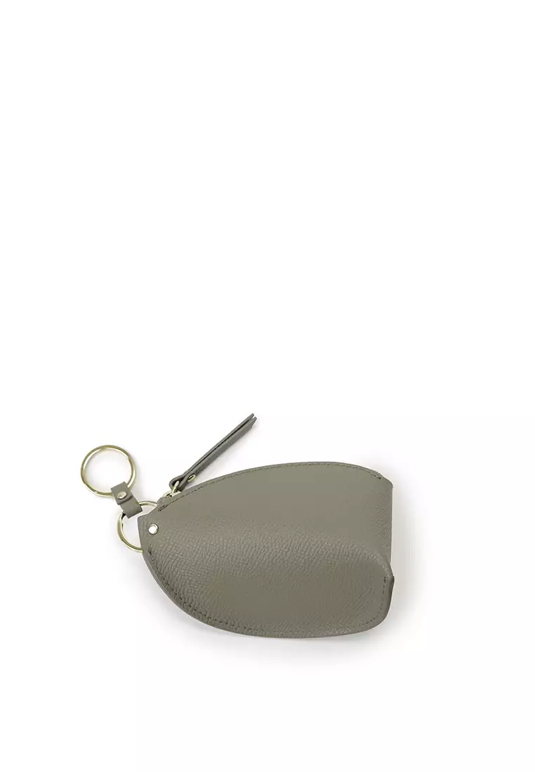 Zip Key & Card Case - Light Grey