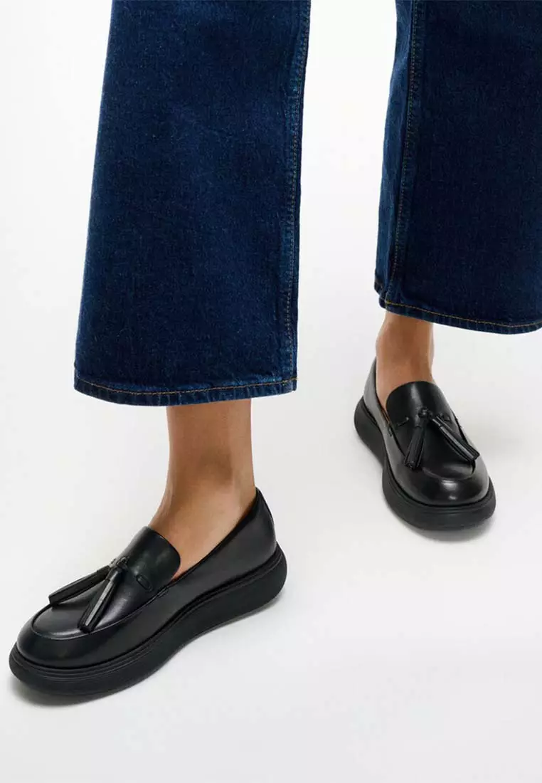 FitFlop x Song Hye Kyo iQ-COMFF Tassel Leather Loafers - All Black (E2X-090)