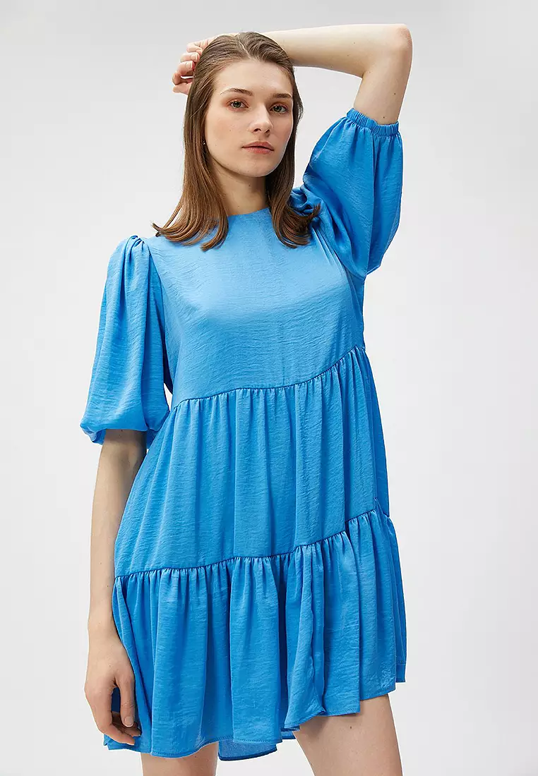 Puff Sleeves Mini Dress