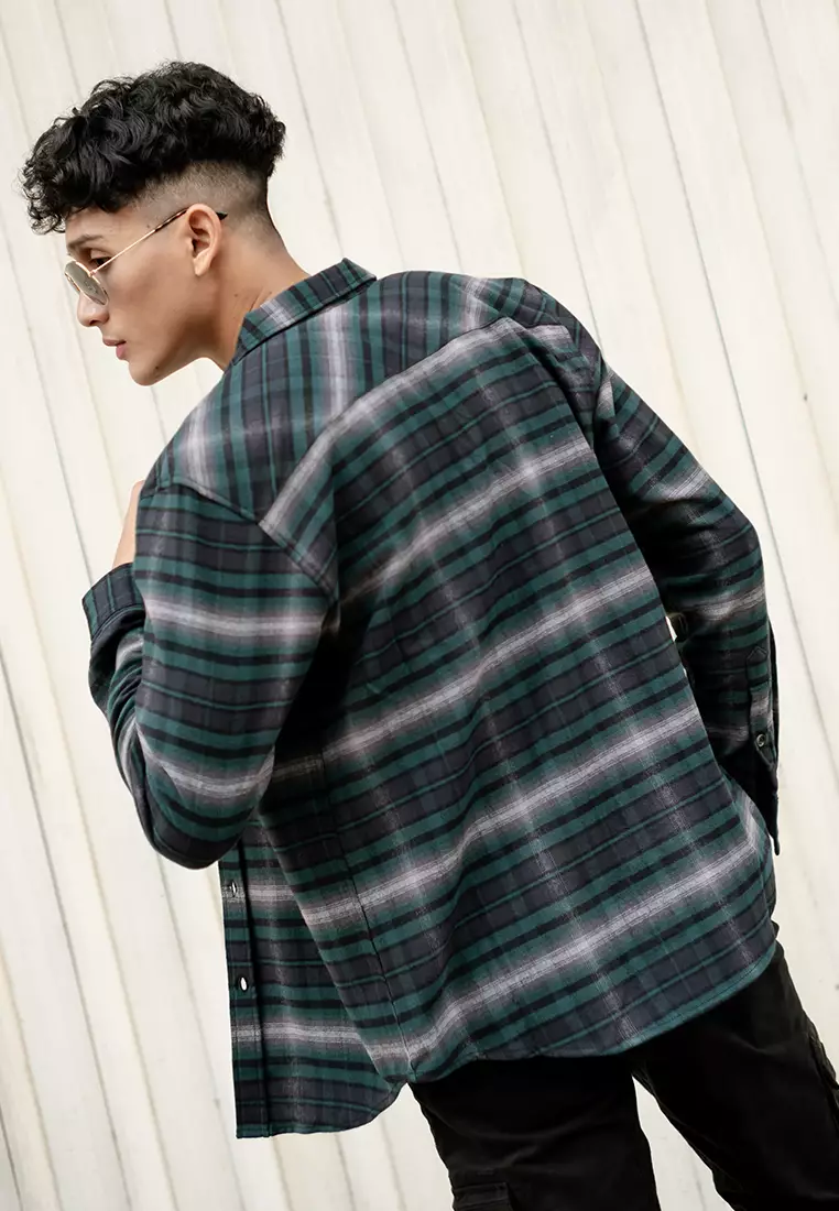 OXCON VETERANO Shadow Flannel Extra Comfort Shadow Green