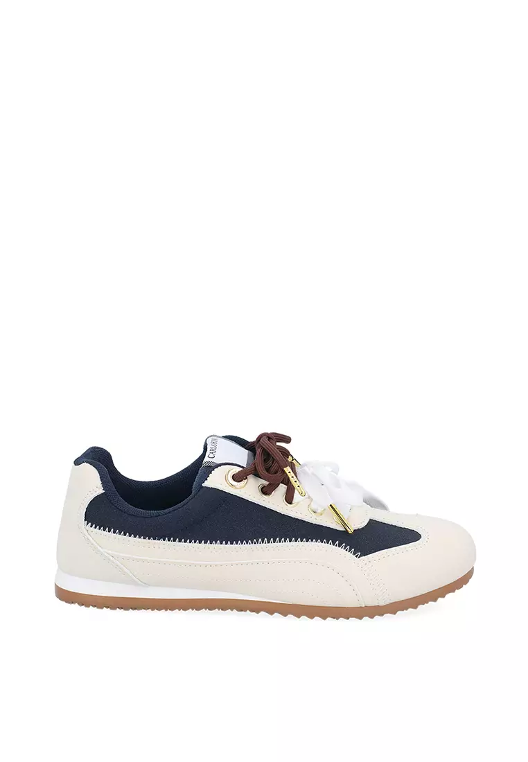 Carlo Rino Dark Blue Duo Lace Sleek Sneakers