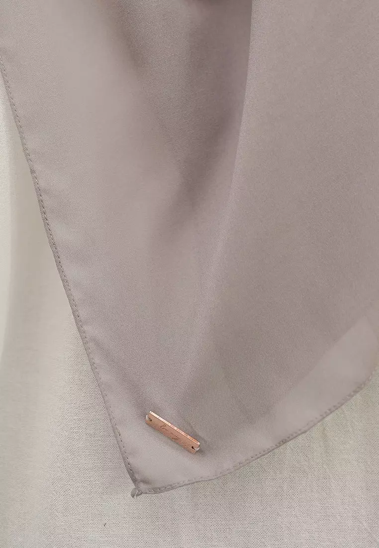 Haraa Voal Plain Grey Griss