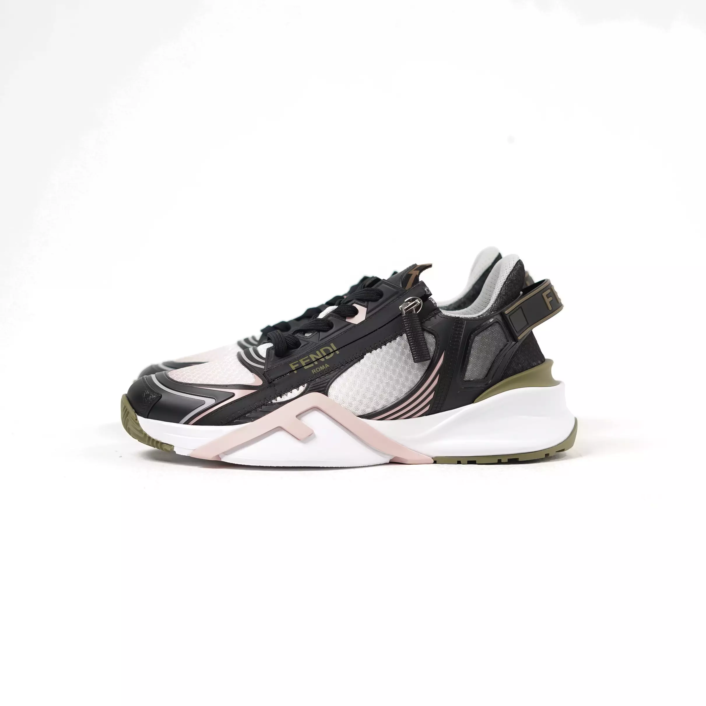 Jual Fendi Sepatu FENDI FLOW BLACK PINK SNEAKER 100% ORIGINAL