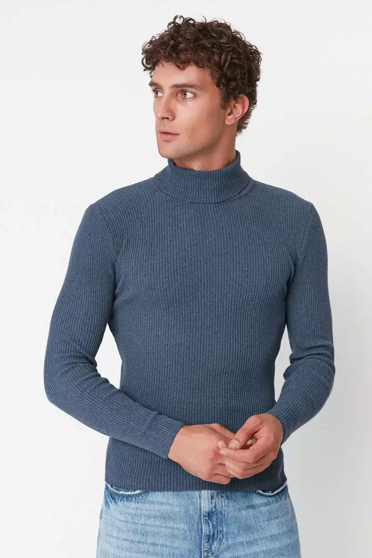 Mens slim 2024 fit turtleneck shirt