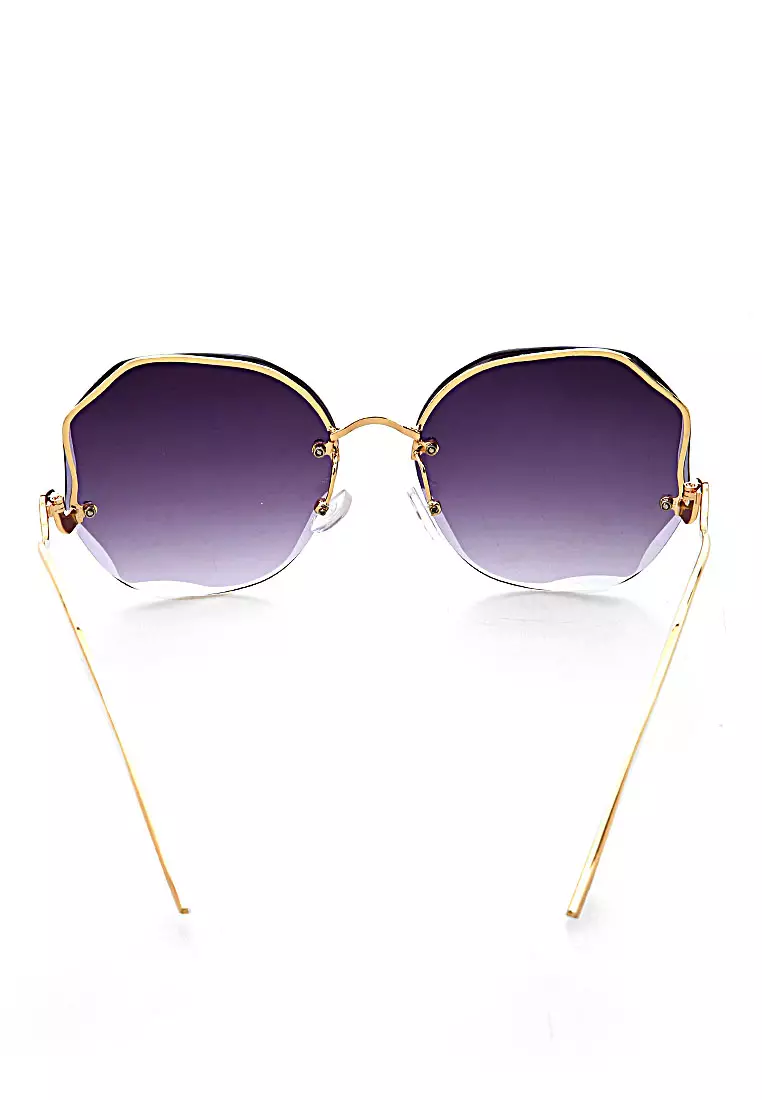 Revika Kacamata Frame Classic Polarized UV Sunglasses Wanita Material Stainless Steel ORIGINAL - Gradient Gray