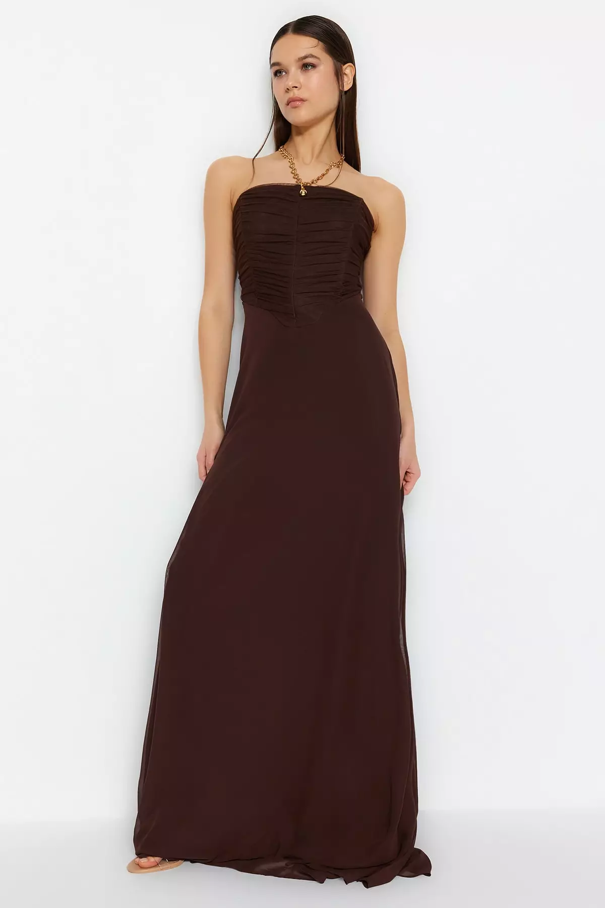 Trendyol Tulle Evening Dress 2024 Buy Trendyol Online ZALORA