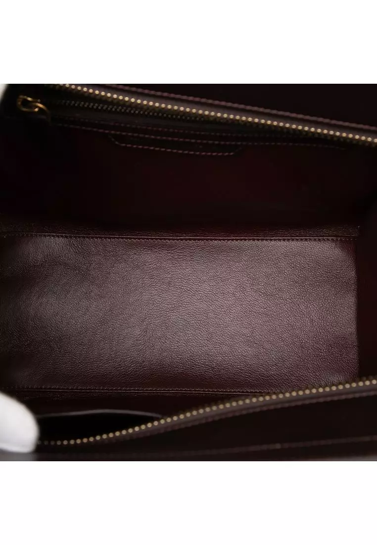 Pre-Loved Celine Micro Tricolor Leather Luggage Tote