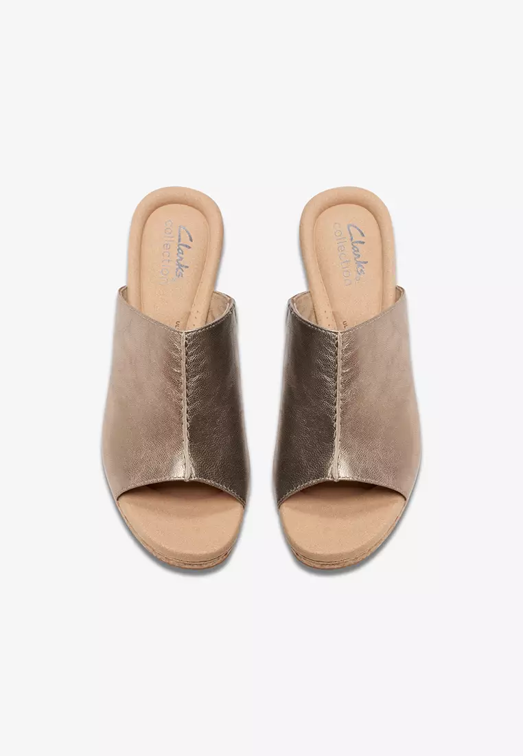 Clarks pewter sandals hotsell