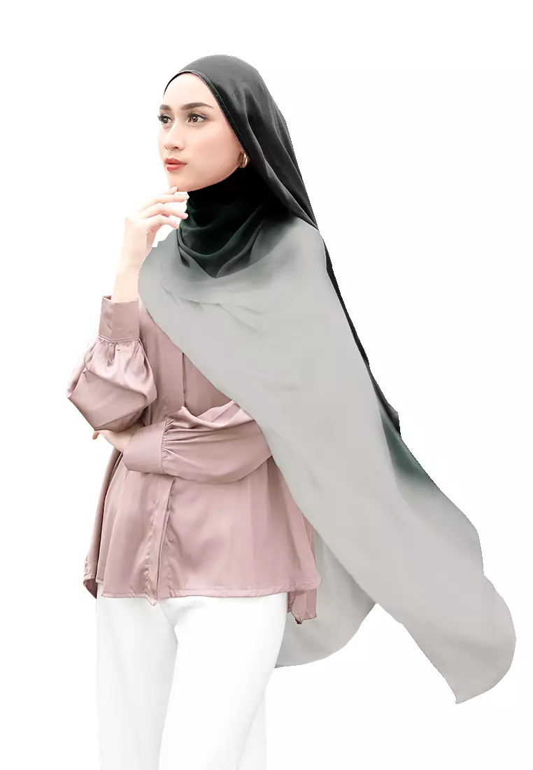 Bellaya Viscose Shawl Gradasi | Hijab Pashmina Viscose - Ash Moon