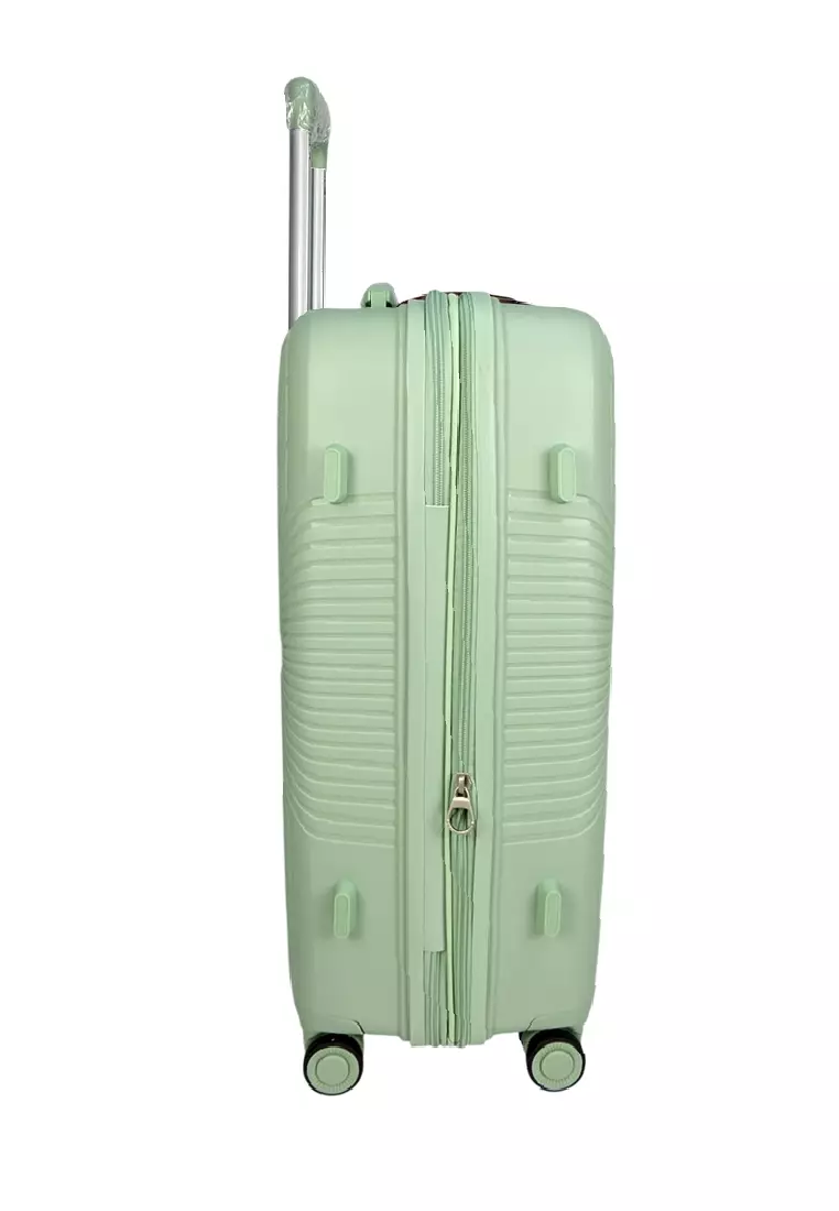 GIORDANO 20/24/28 PP EXPANDABLE &ANTI-THEFT TROLLEY CASE - GA2506-LIGHT GREEN
