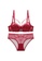 LYCKA red LMM2201-LYCKA Lady Sexy Bra and Panty Lingerie Set-Red D314EUSCD75003GS_1