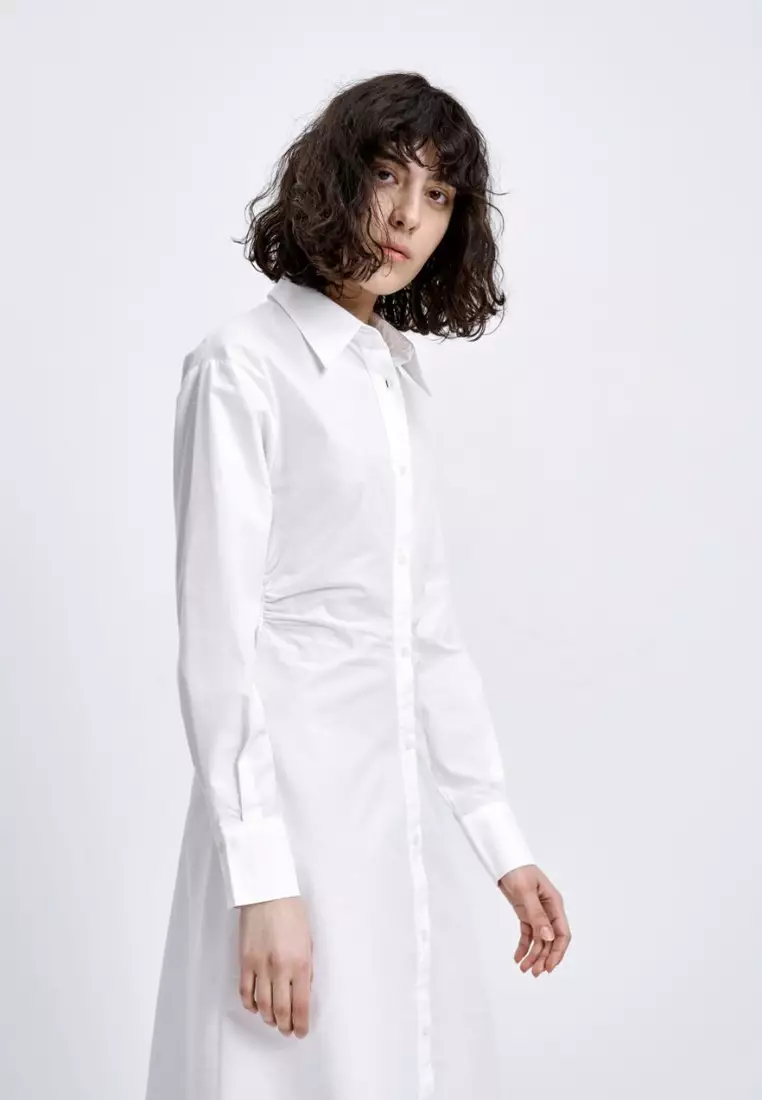 White skater 2025 shirt dress