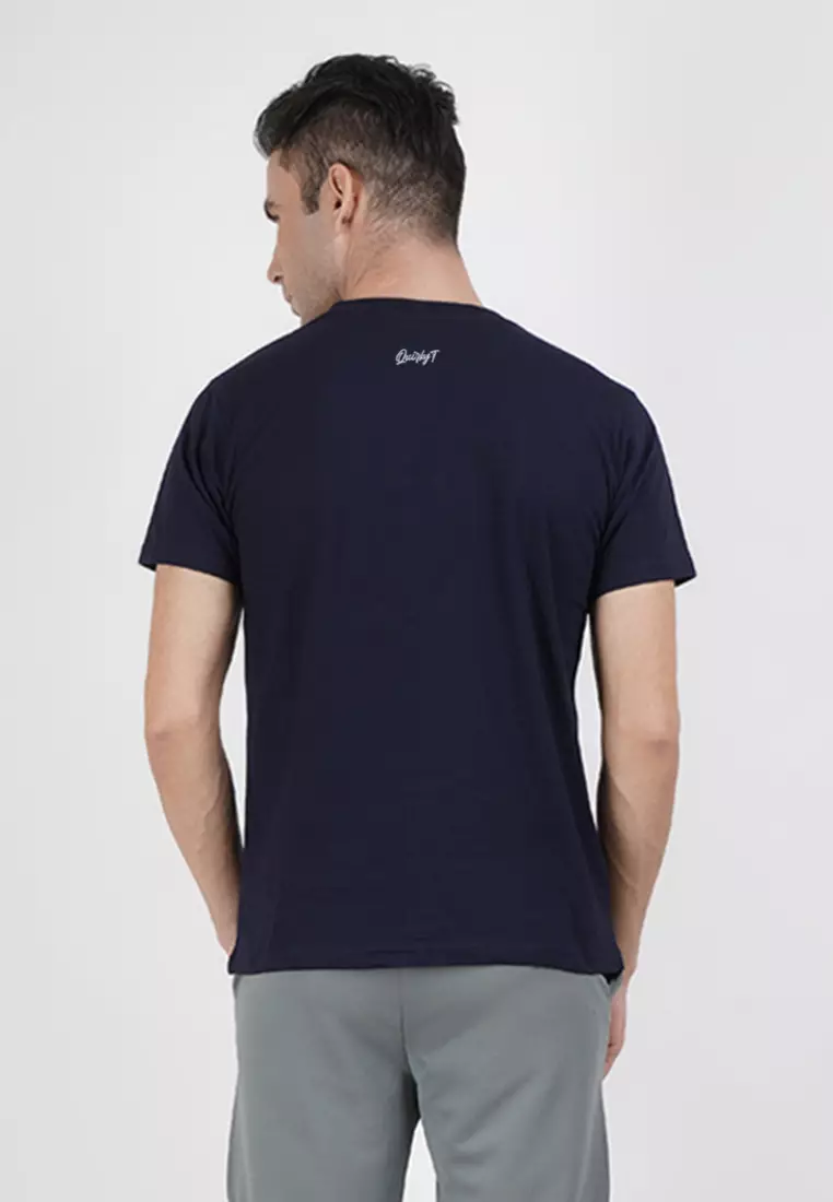 Snowmobile Graphic Navy Blue Cotton Short Sleeve Essential T-Shirt