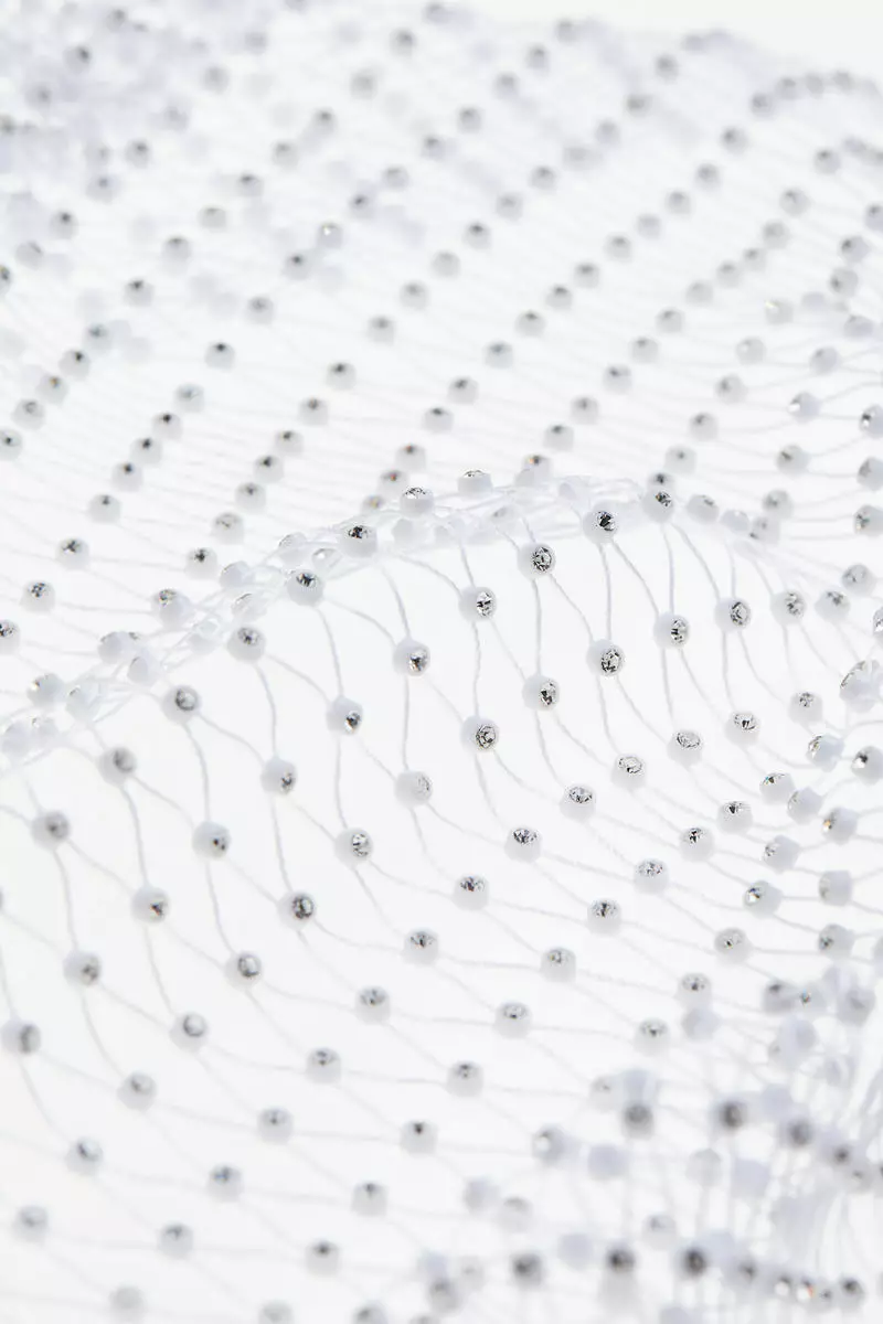 Rhinestone-embellished net dress