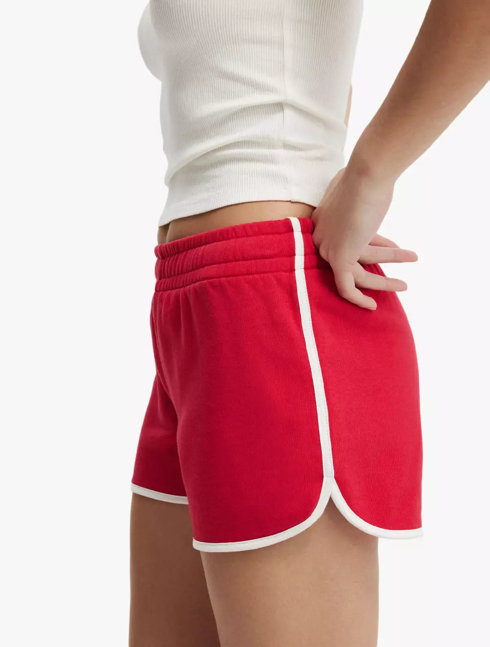 Cotton On -  Pakaian Wanita  - Dolphin Hem Mini Short - Crimson