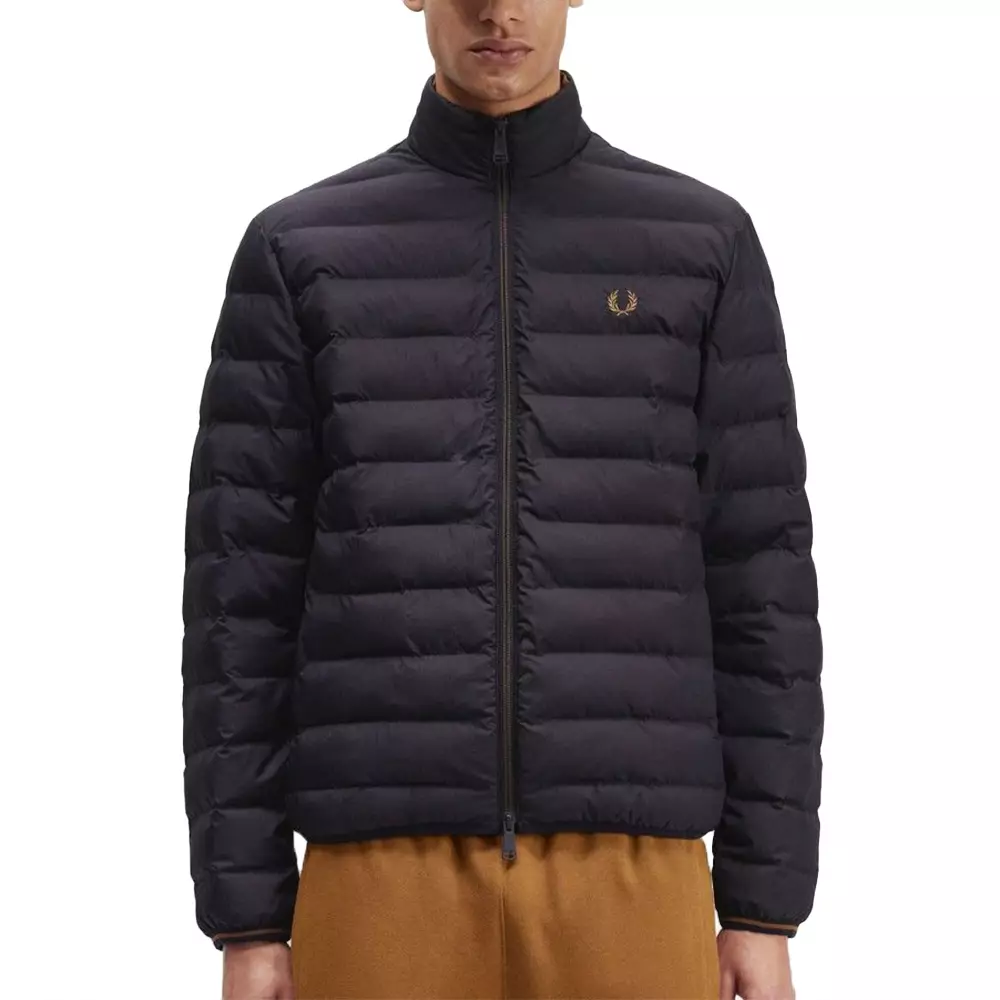 Zip Insulated Puffer Jacket Navy