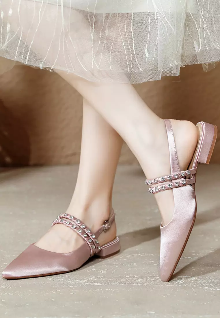 2.5CM Rhinestone Strap Slingback Heel TE578-29
