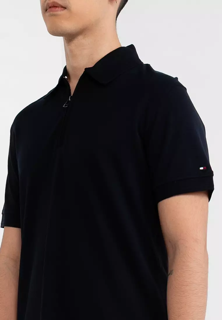 Buy Tommy Hilfiger Interlock Zip Slim Polo Shirt Online | ZALORA Malaysia