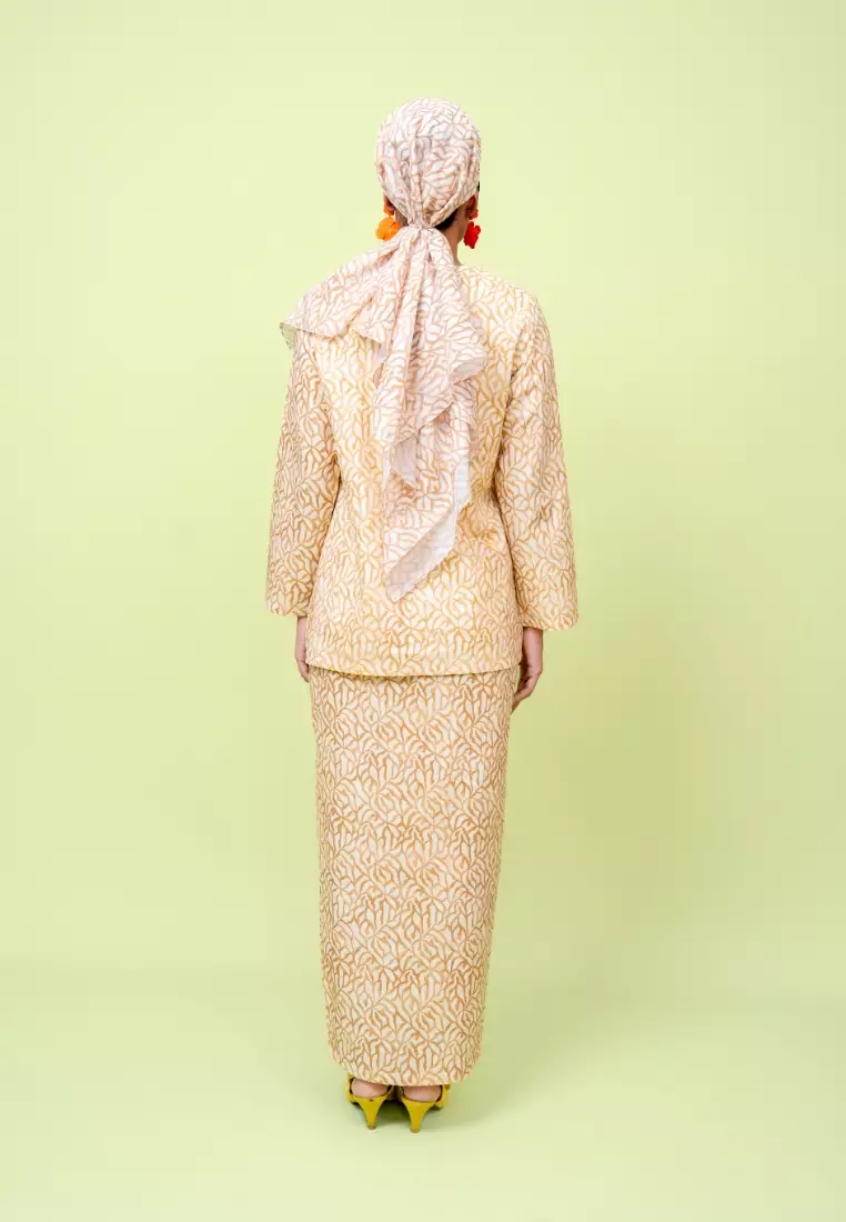 Bayu Somerset Grain Kurung - Cream
