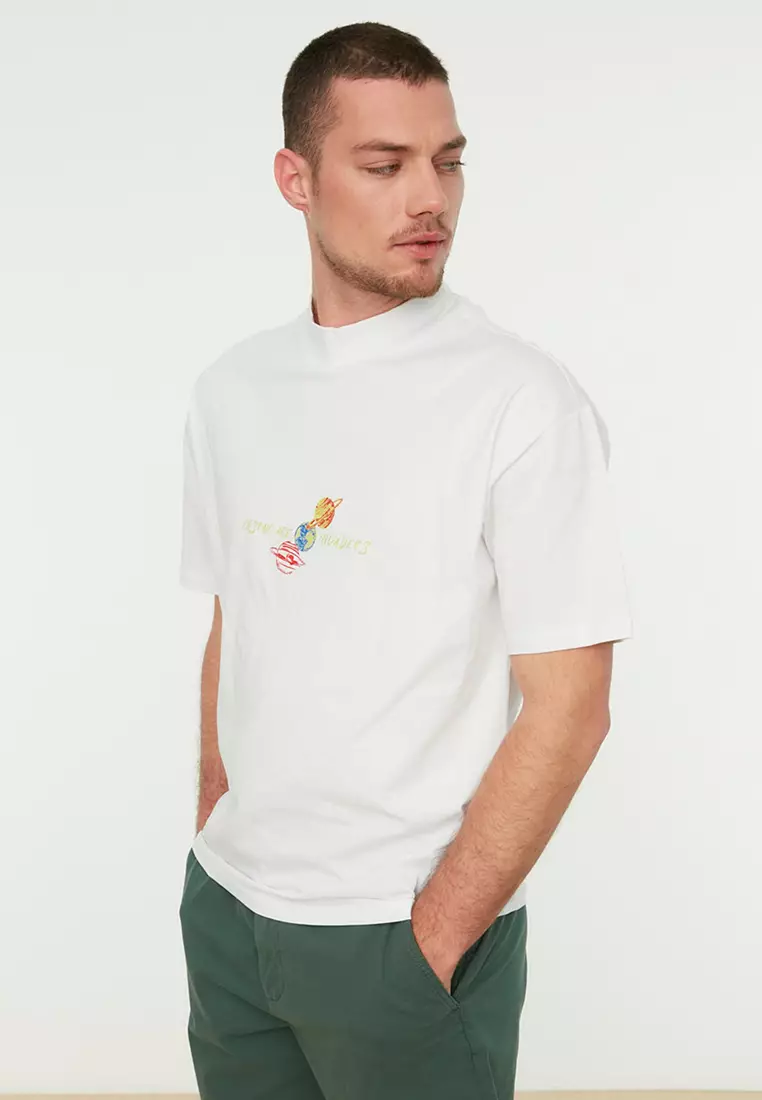 Mens mock neck t shirts short sleeve on sale