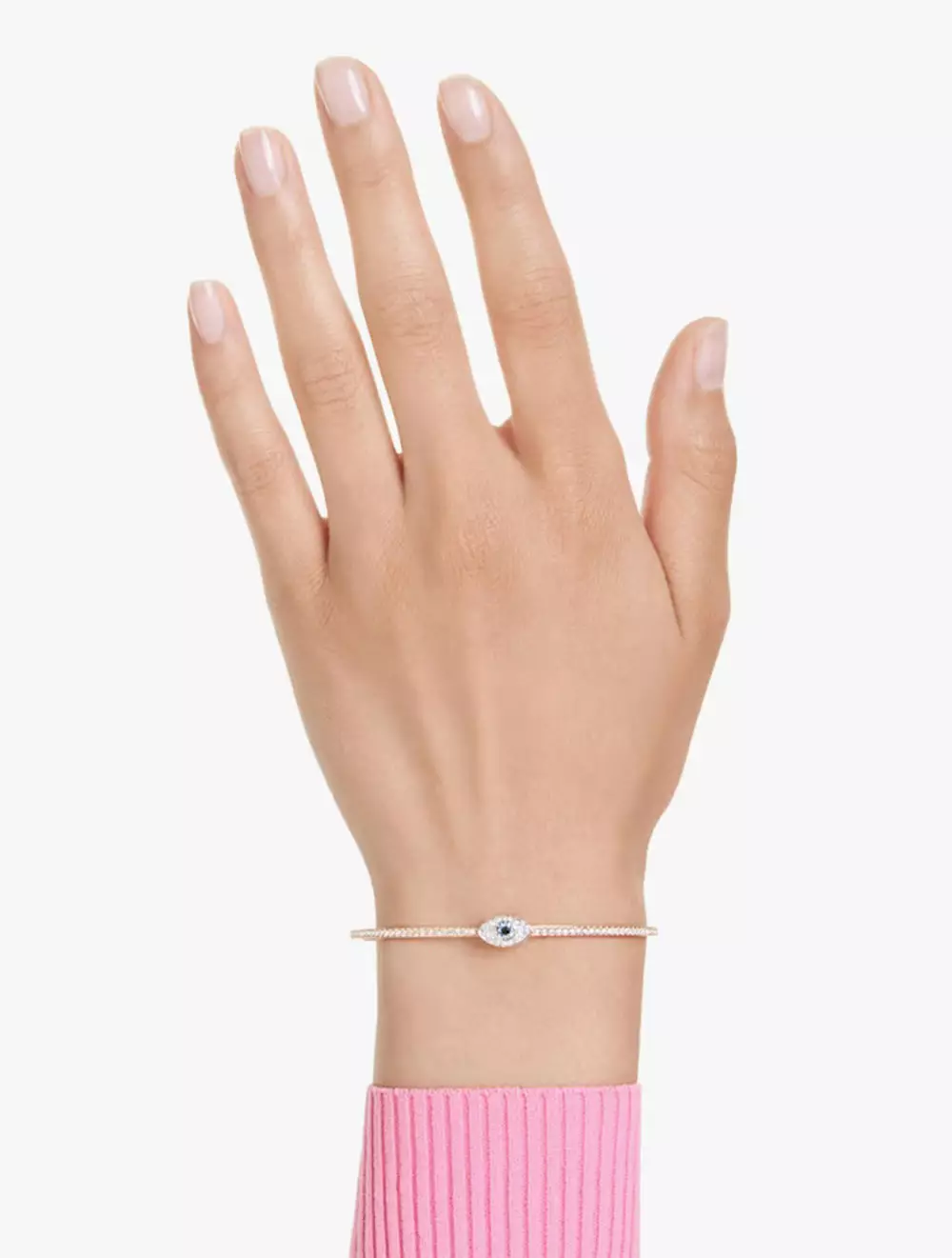 Symbolica bangle, Eye, Multicolored, Rose gold-tone plated - S