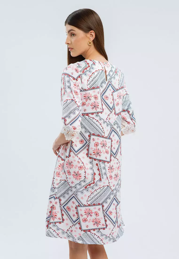 Minimal Giandra Dress Red White