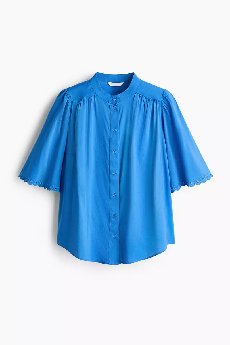 Cotton-blend blouse