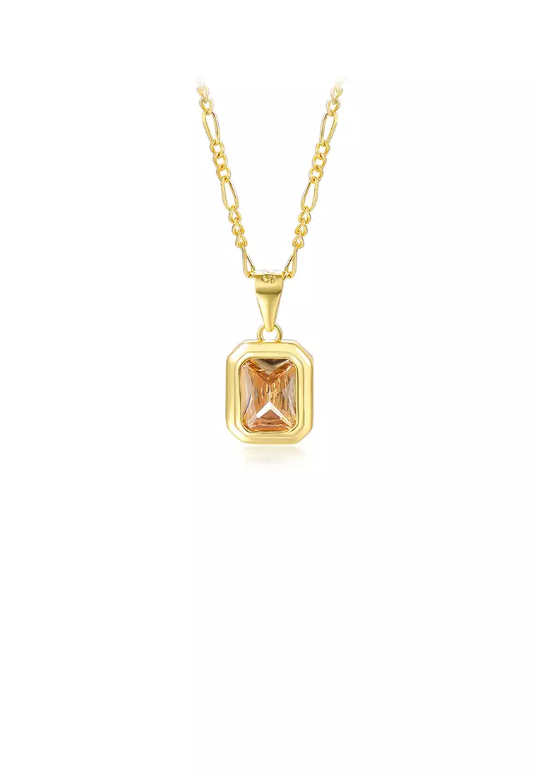 Gold square medallion necklace cheap