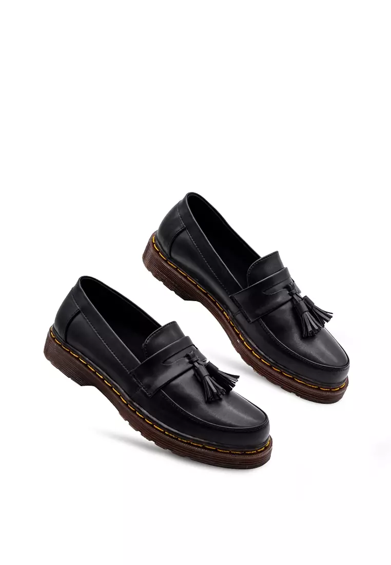 Lvnatica Retro Black Gum Dress Shoes