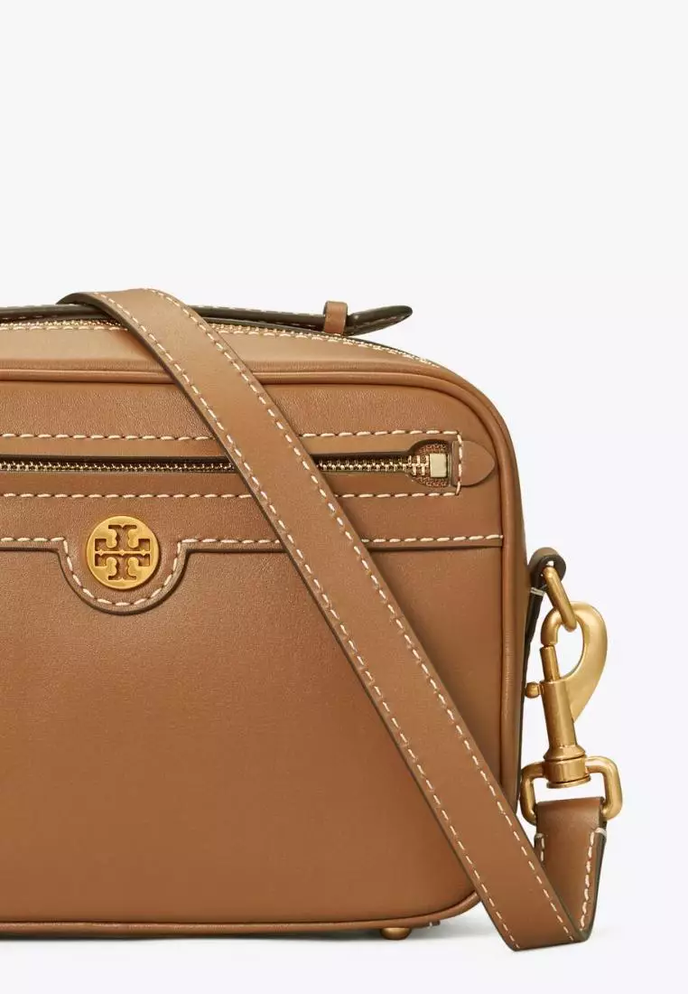 Jual TORY BURCH Tory Burch T Monogram Leather Camera Bag Moose Original