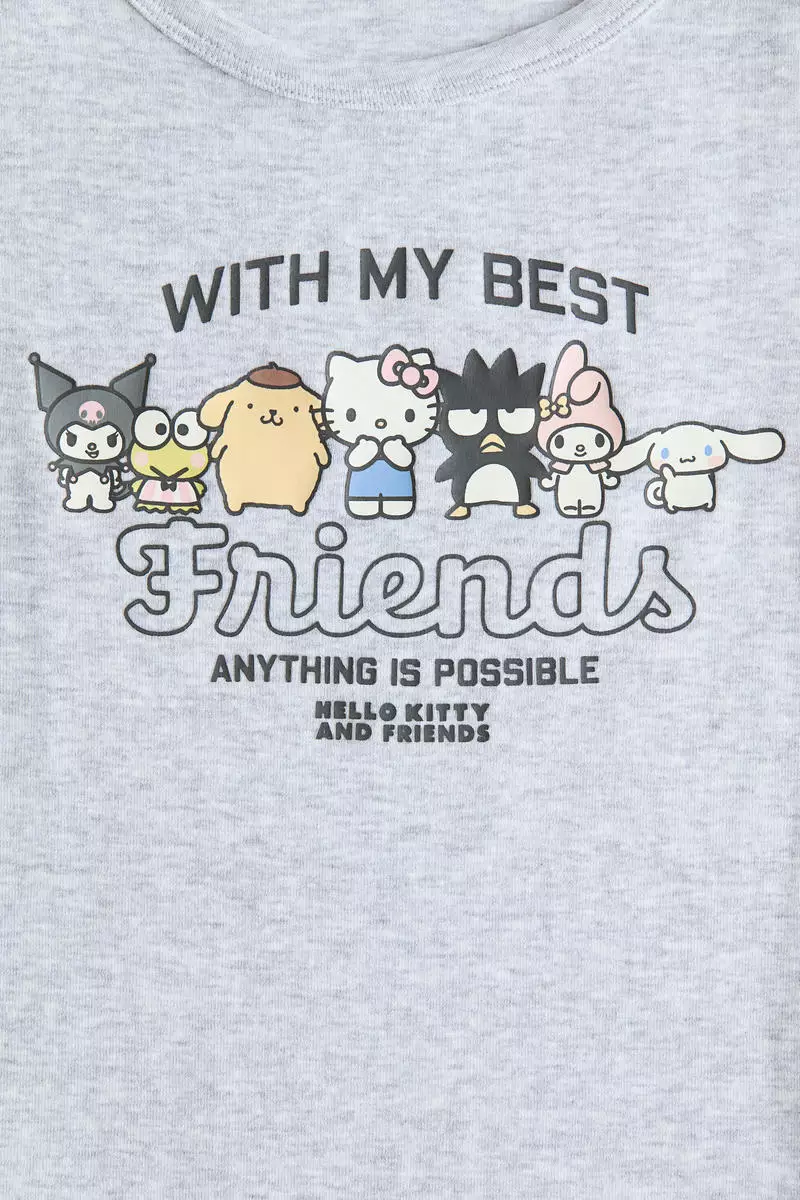 Print-motif cotton jersey top