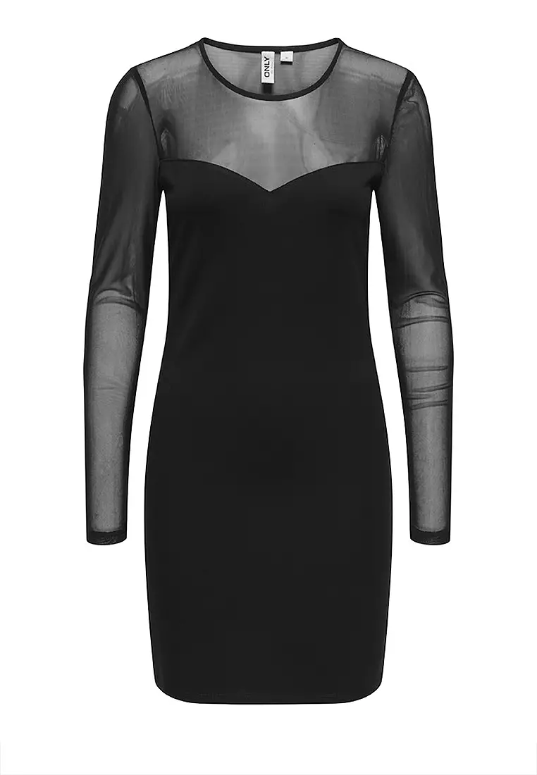 Long Sleeve Mix Bodycon Dress