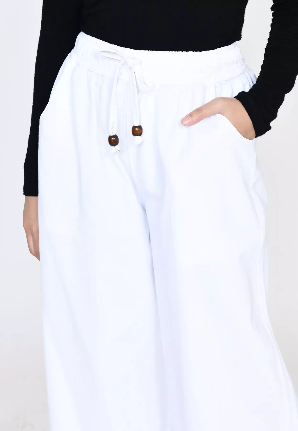 Celana Panjang Jeans Flare Wanita PUTIH Size M-XXXXL