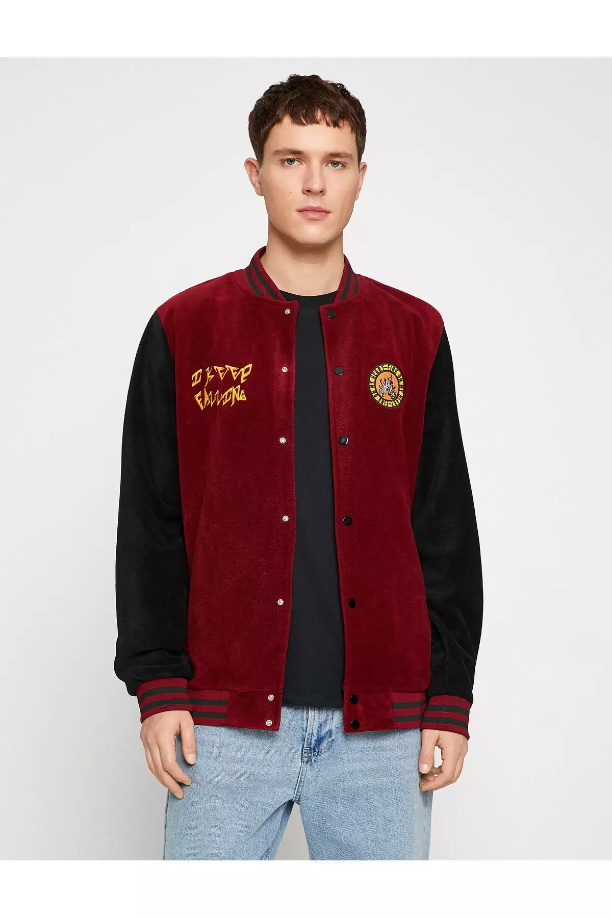 Red clearance plush jacket