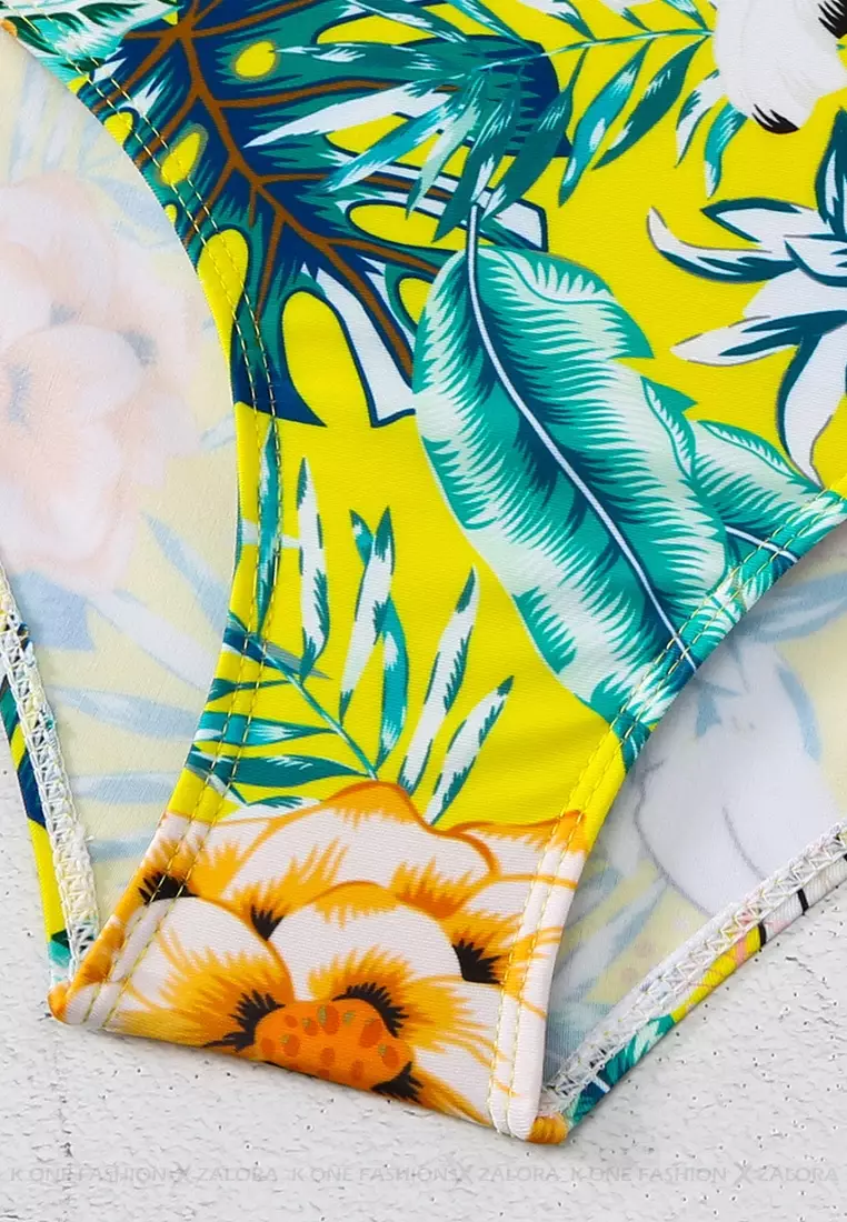 Yellow tankini swimsuit outlet