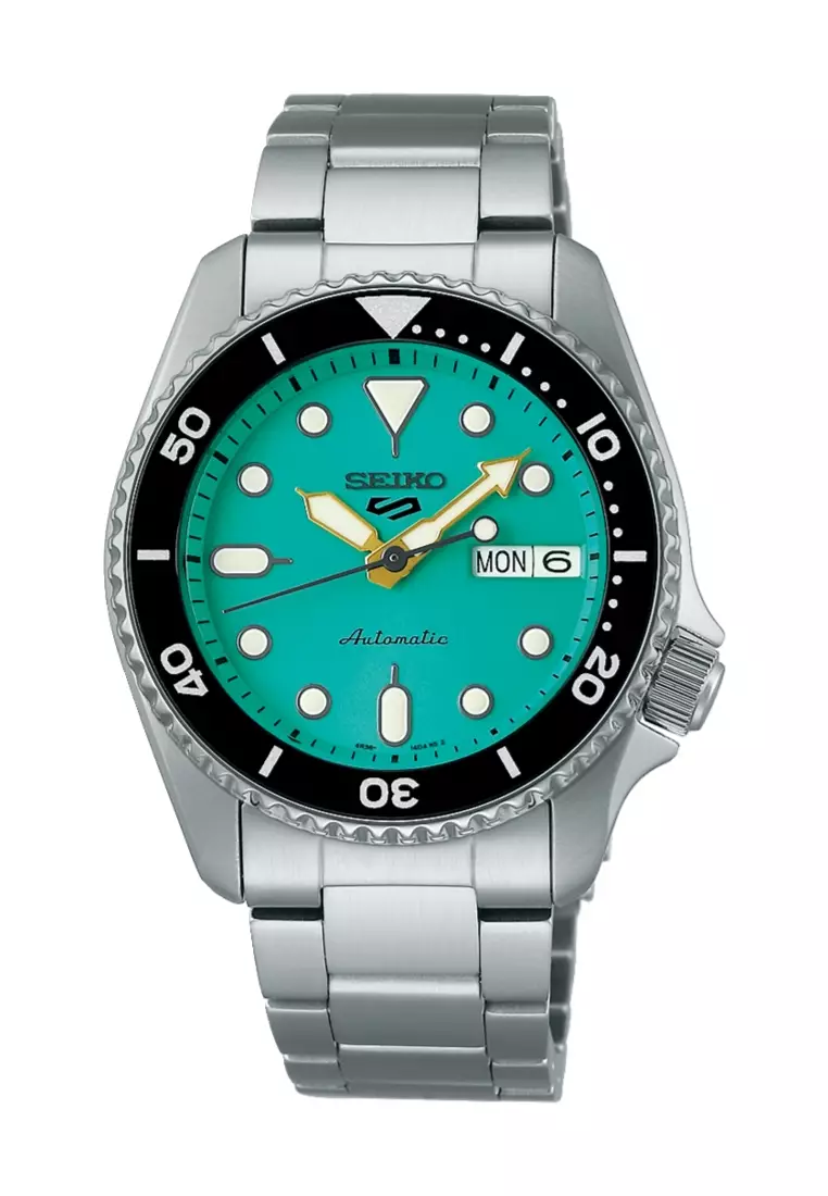 Seiko 5 Sports SKX 系列「Midi」青色 38 毫米自動腕錶 SRPK33K1