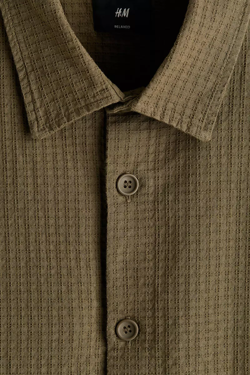 Relaxed Fit Linen-blend shirt