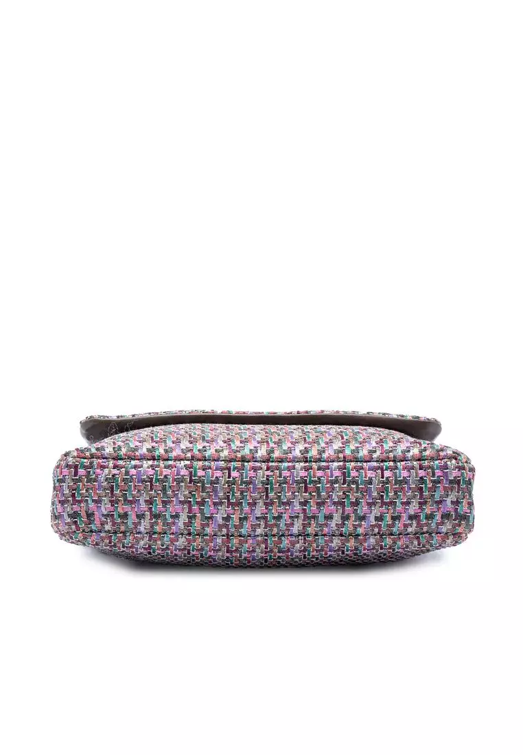 Pre-Loved Chanel Cc Multicolor Tweed Flap