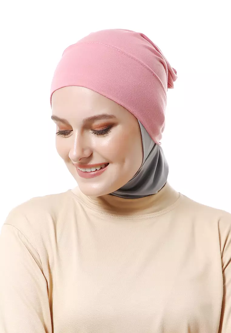 Inner Hijab Muslimah Wanita Motif Polos Relaxed Fit - Sweetheart