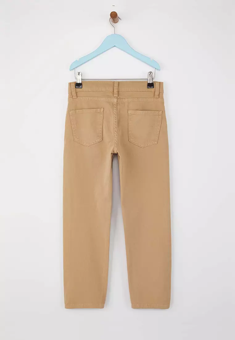 Elastic Waist Straight/Basic Boys' School Trousers
