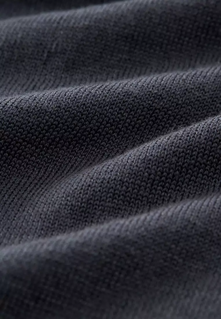 爵士灰U領連肩袖針織衫