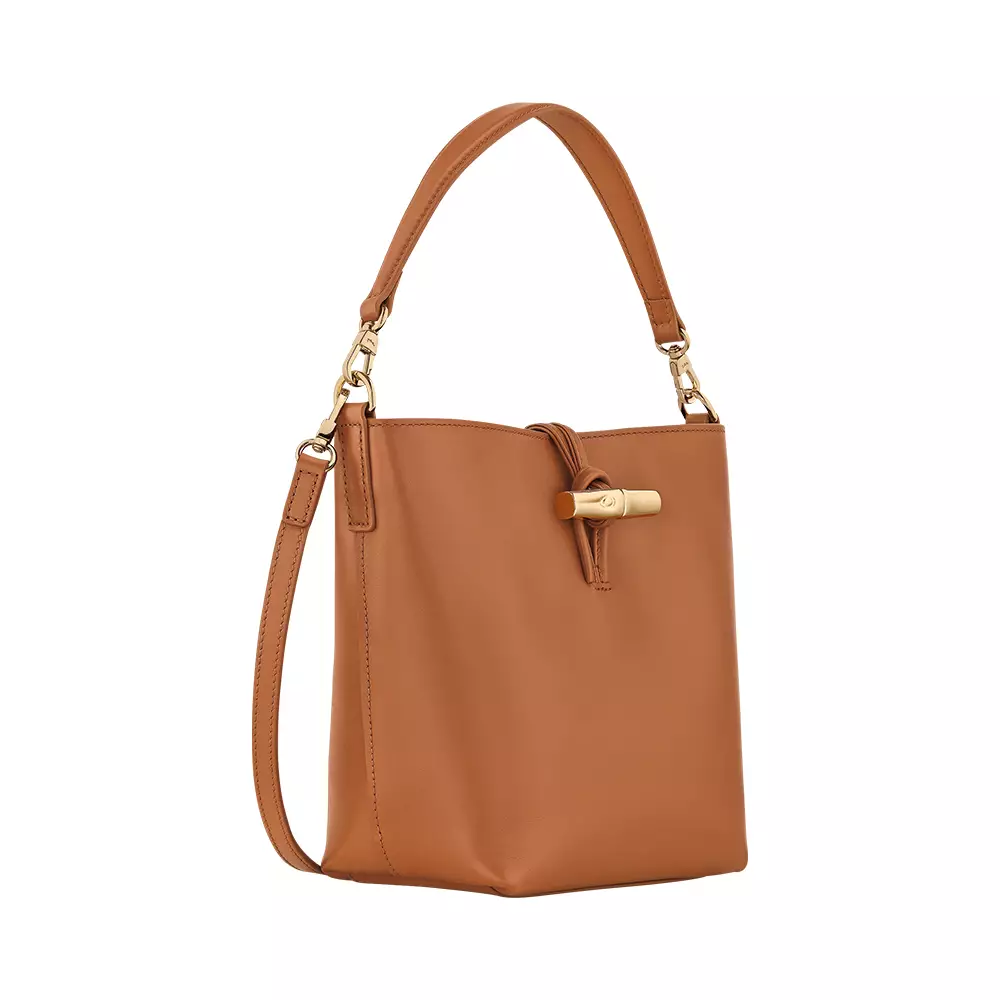 Le Roseau Xtra Small No Snap Button Bucket Bag Cashew