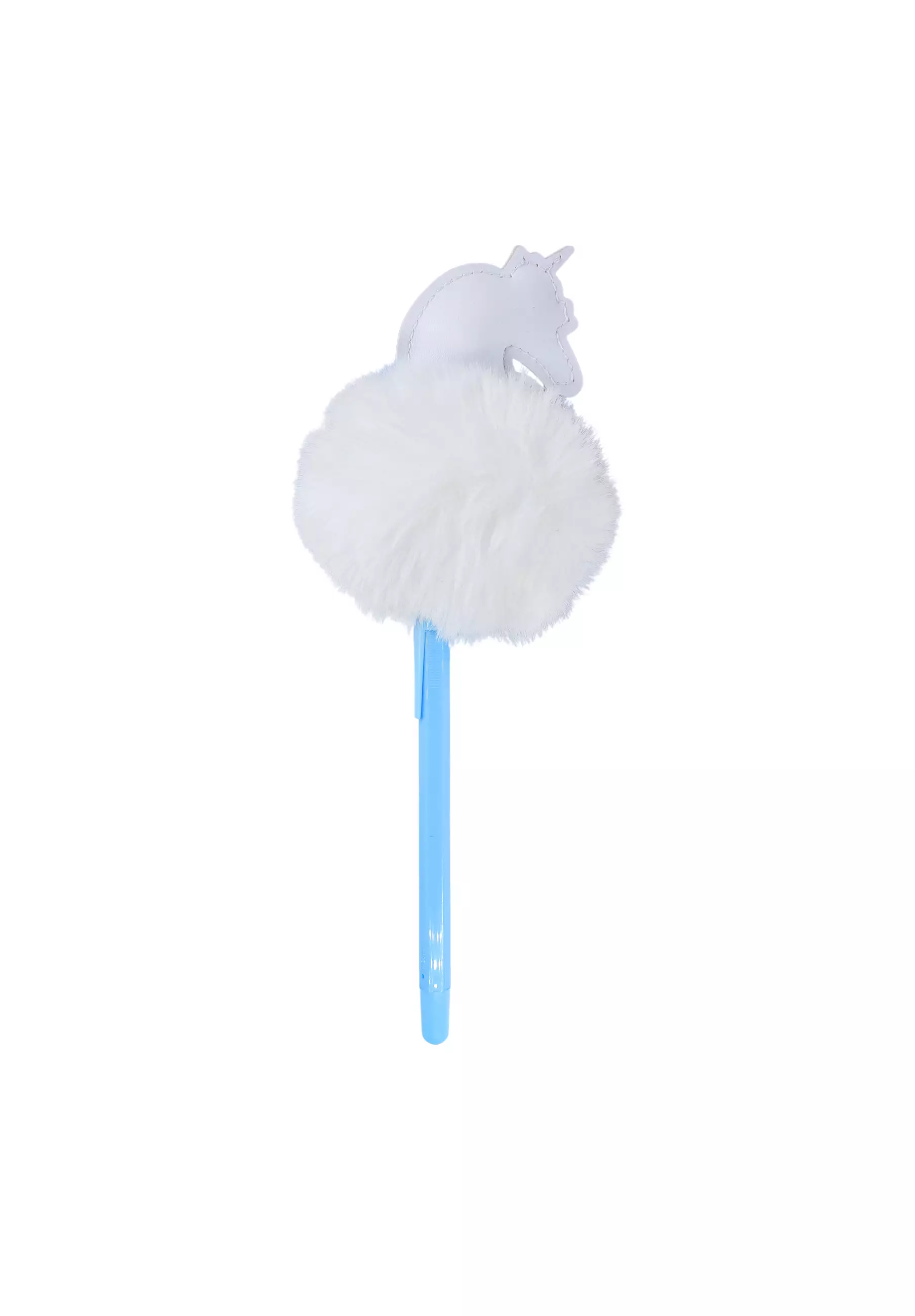 Party Unicorn Topper Pom-Pom Pen White Blue
