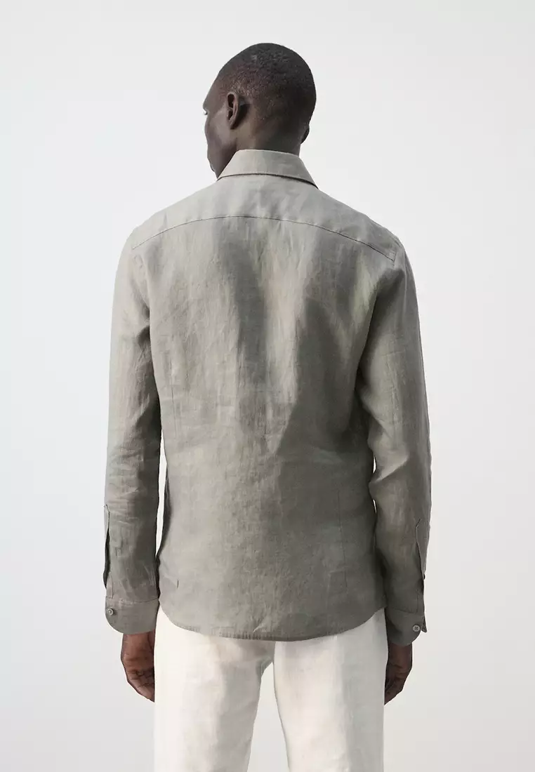 100% Linen Slim-Fit Shirt