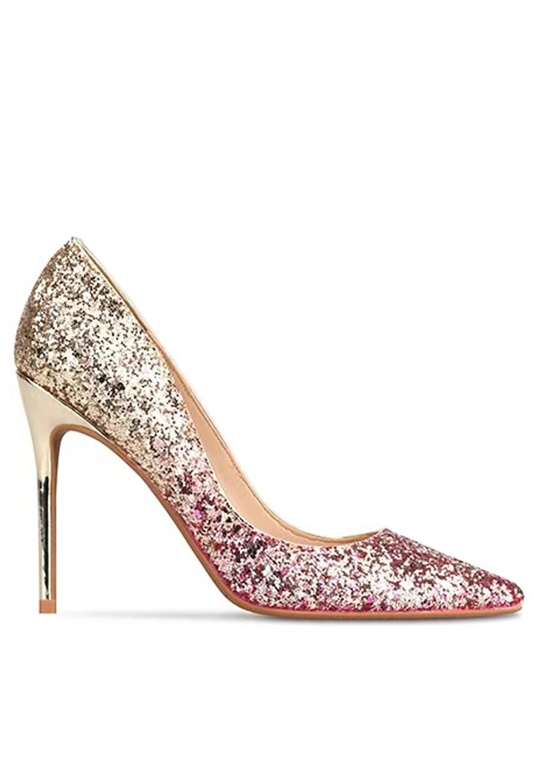 8CM Sequins Wedding High Heels D05-l