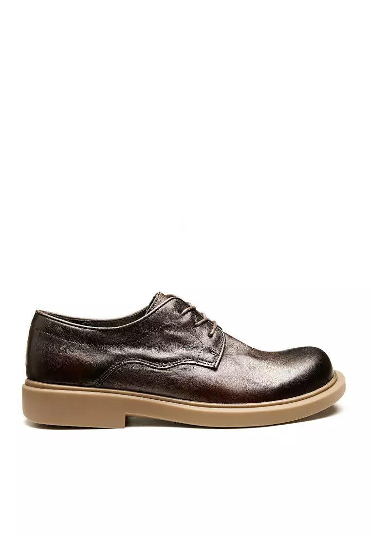 Discount on Twenty Eight Shoes  shoes - SKU: VANSA Top Layer Cowhide Lace-up Casual Shoes VSM-C6111N